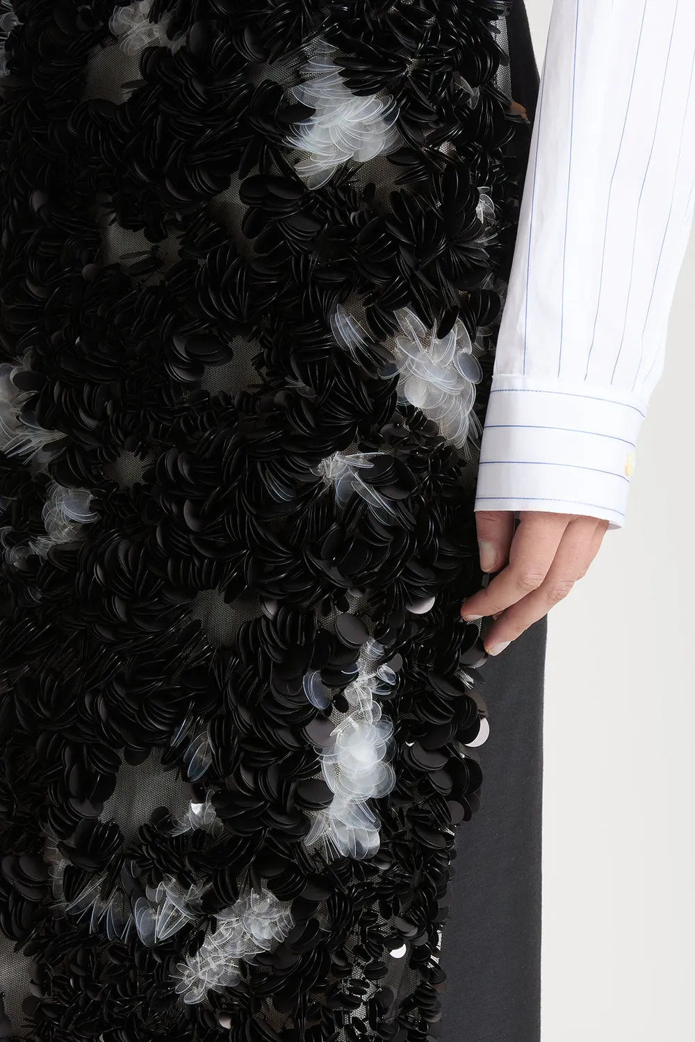 Ports 1961 Monochrome Sequin gonna nera paillettes