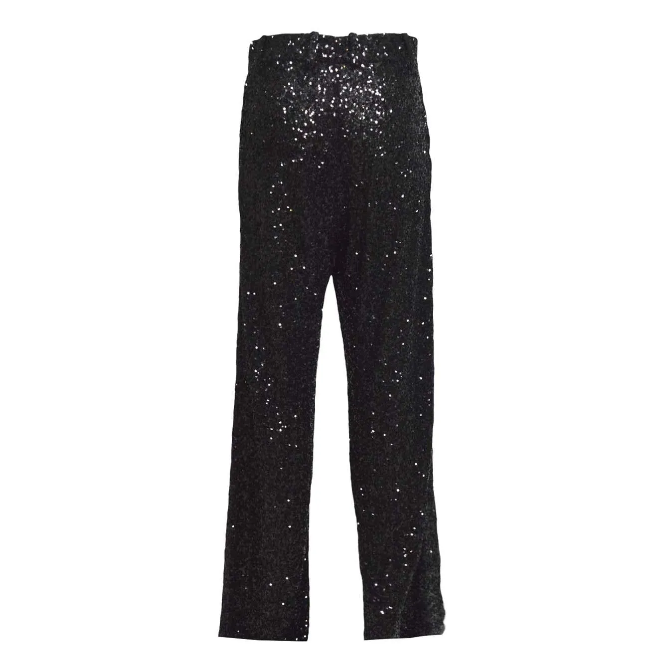 Nine Minutes 25FWNPN0013 pantalone paillettes nero