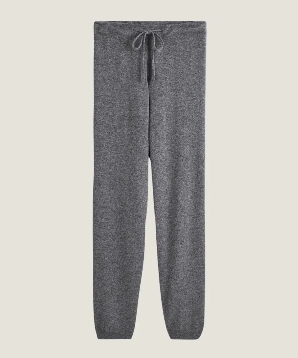 Rodier Pantaloni Cashmere Dritti Grigio Medio