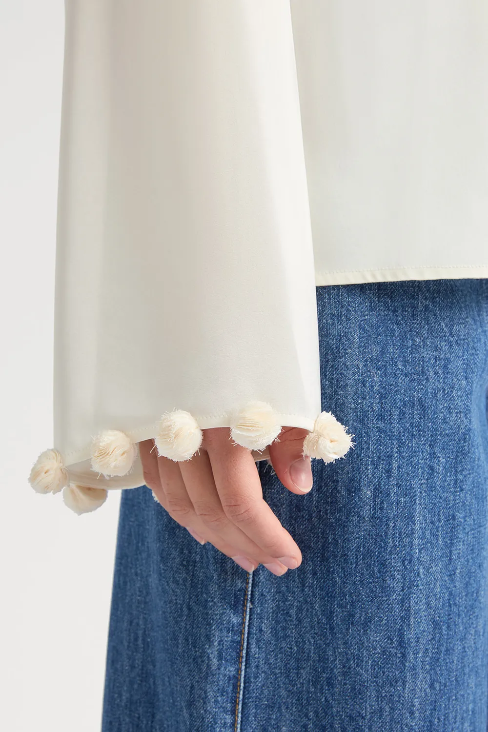 Ports 1961 PW125HLS02 blusa avorio 36 maniche palloncino