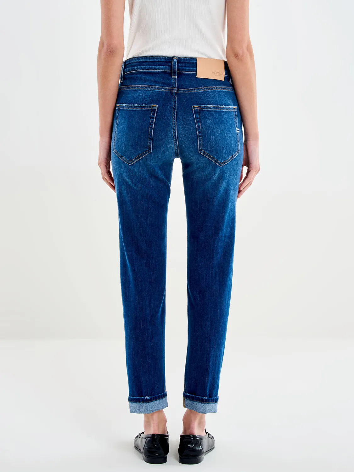 Vicolo Jeans Icon Daisy Slim Blu Taglia S