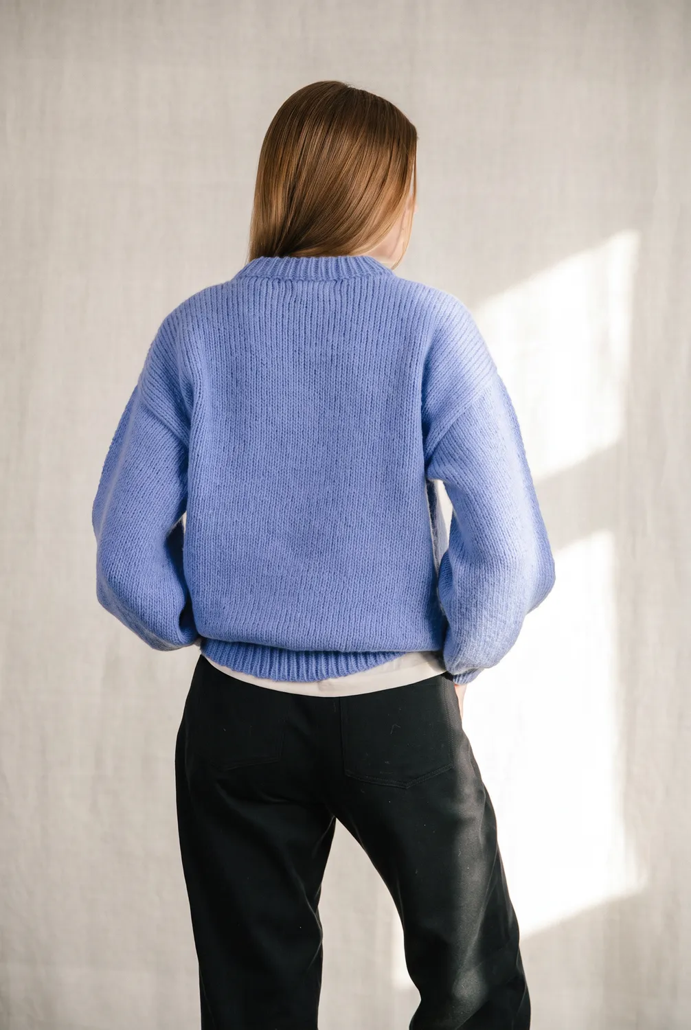 Jyoti Lupuna maglione baby alpaca azzurro chunky