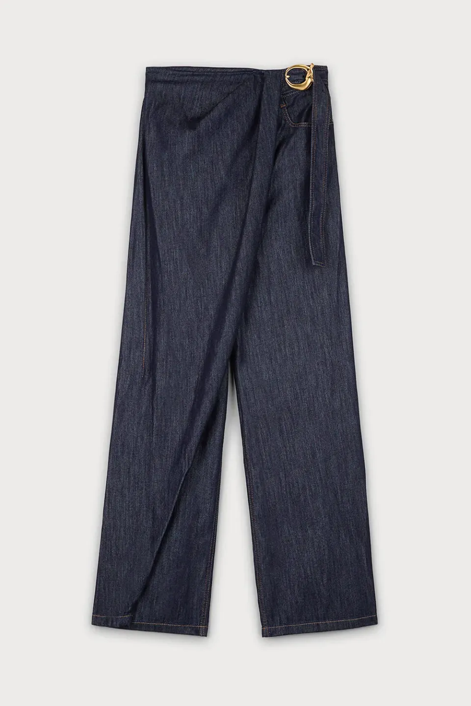 PORTS 1961 PW126TJD02 jeans wrap indaco gamba larga 27