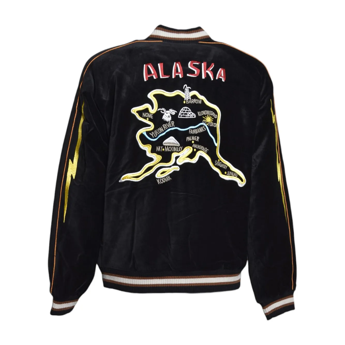 Evisu 2EAEJM6JK6021 Giubbino Nero Sukajan Uomo