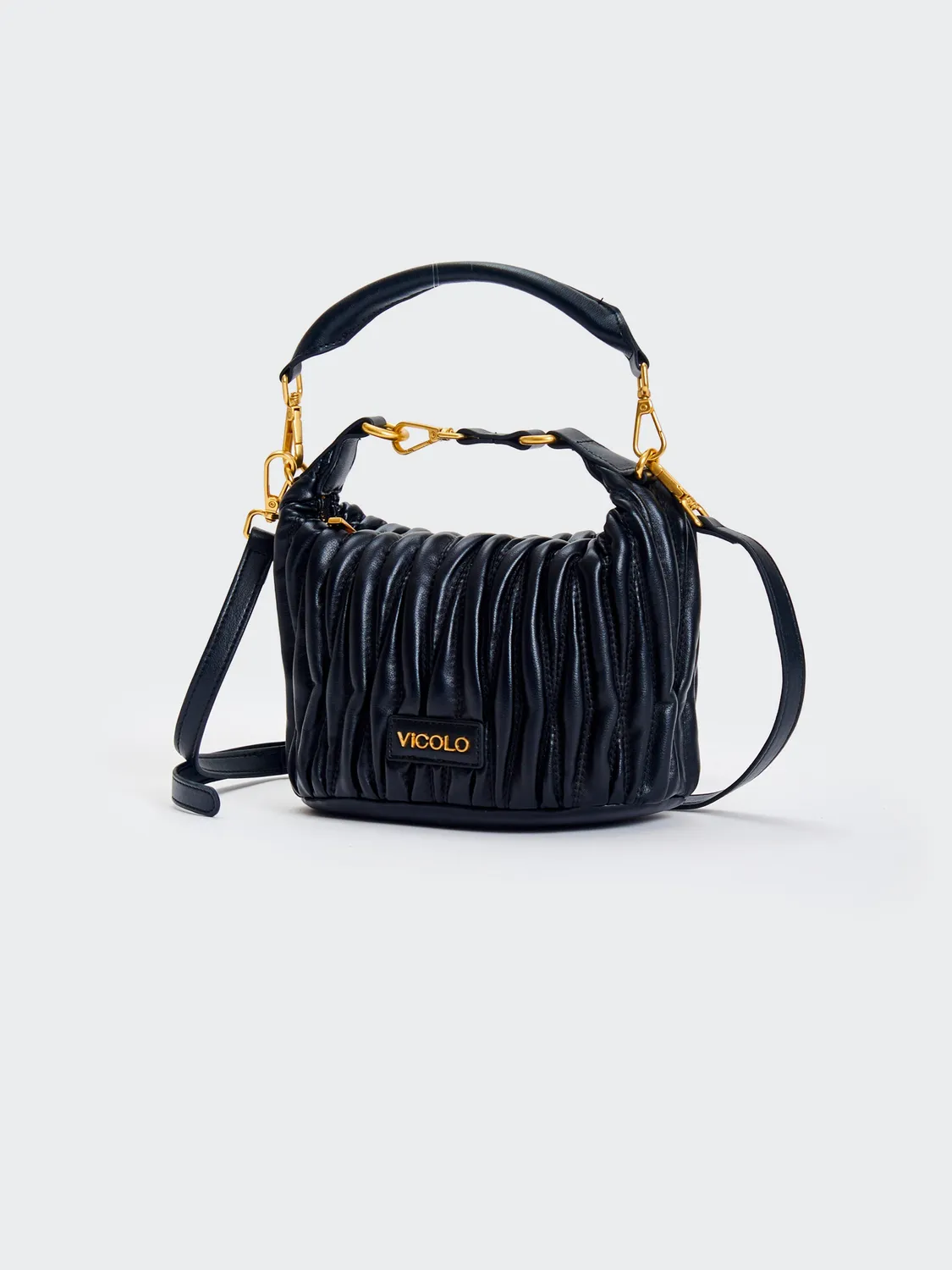 Vicolo Hook Borsa Trapuntata Puffy Nera Unica