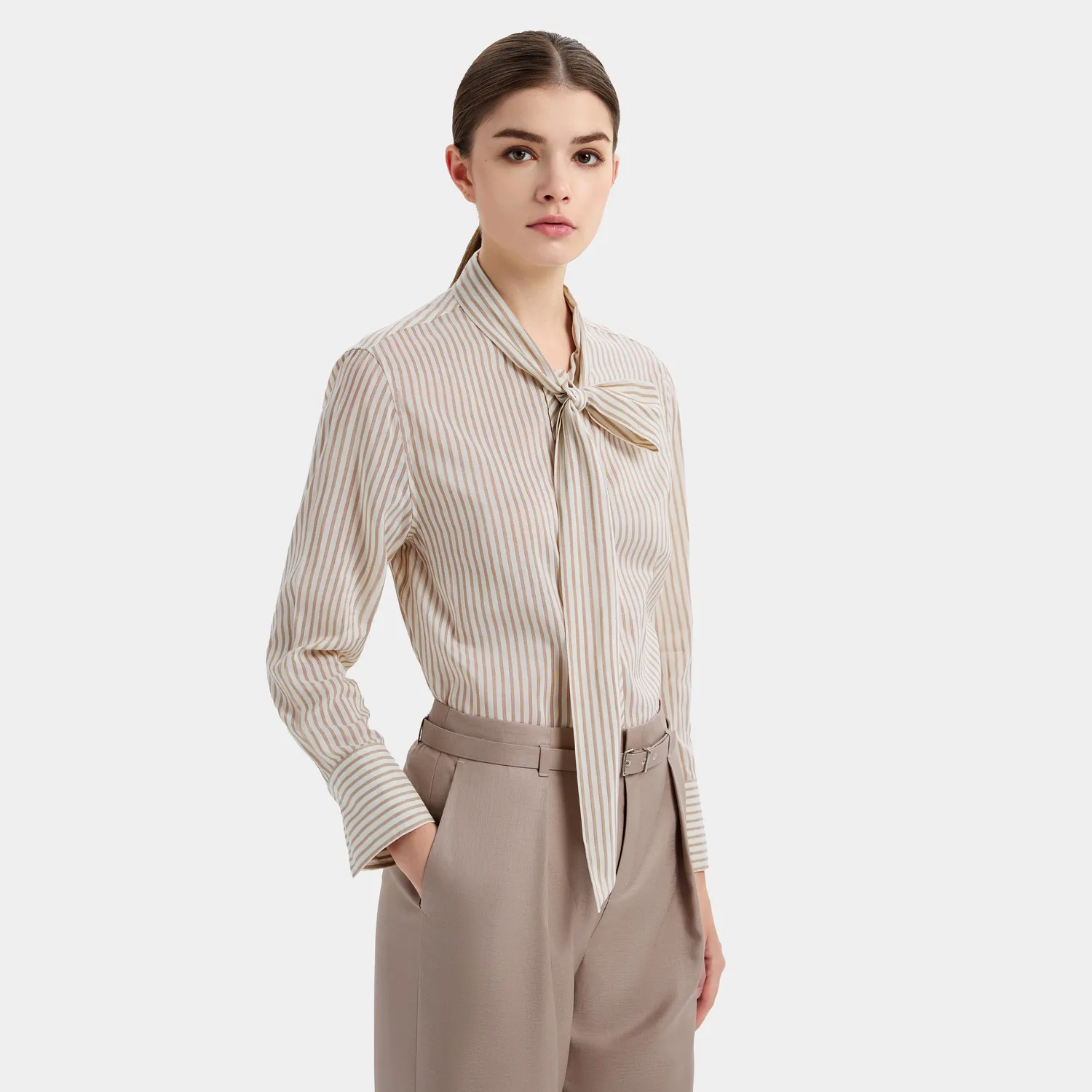 PORTS Chill Day pantaloni palazzo beige poliestere
