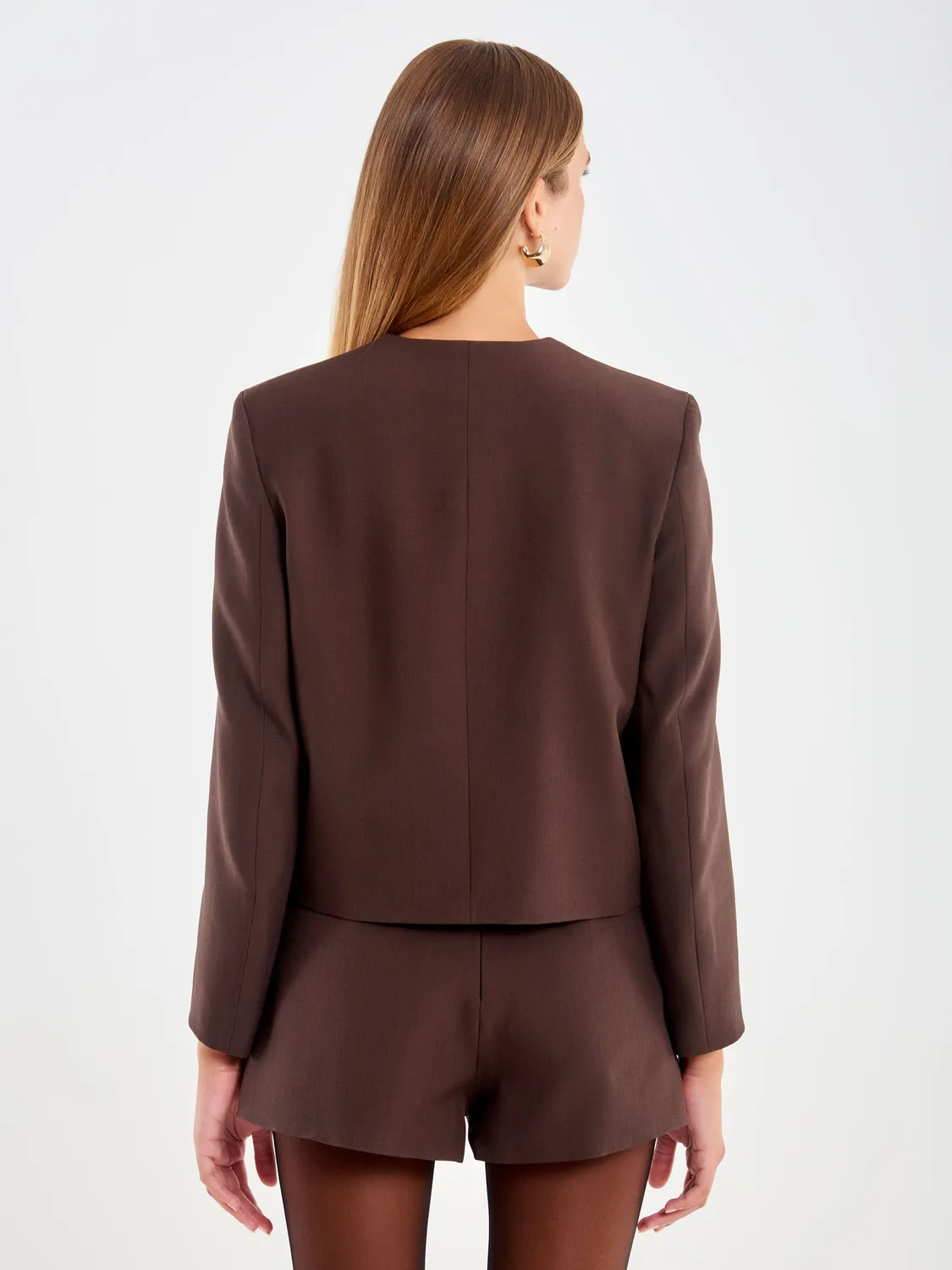 Vicolo Giacca Boxy Girocollo Moro M elasticizzata