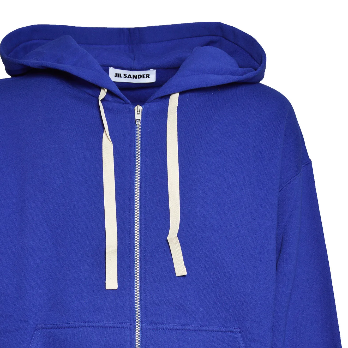 Jil Sander J22HG0118J20128 felpa con zip blu elettrico M