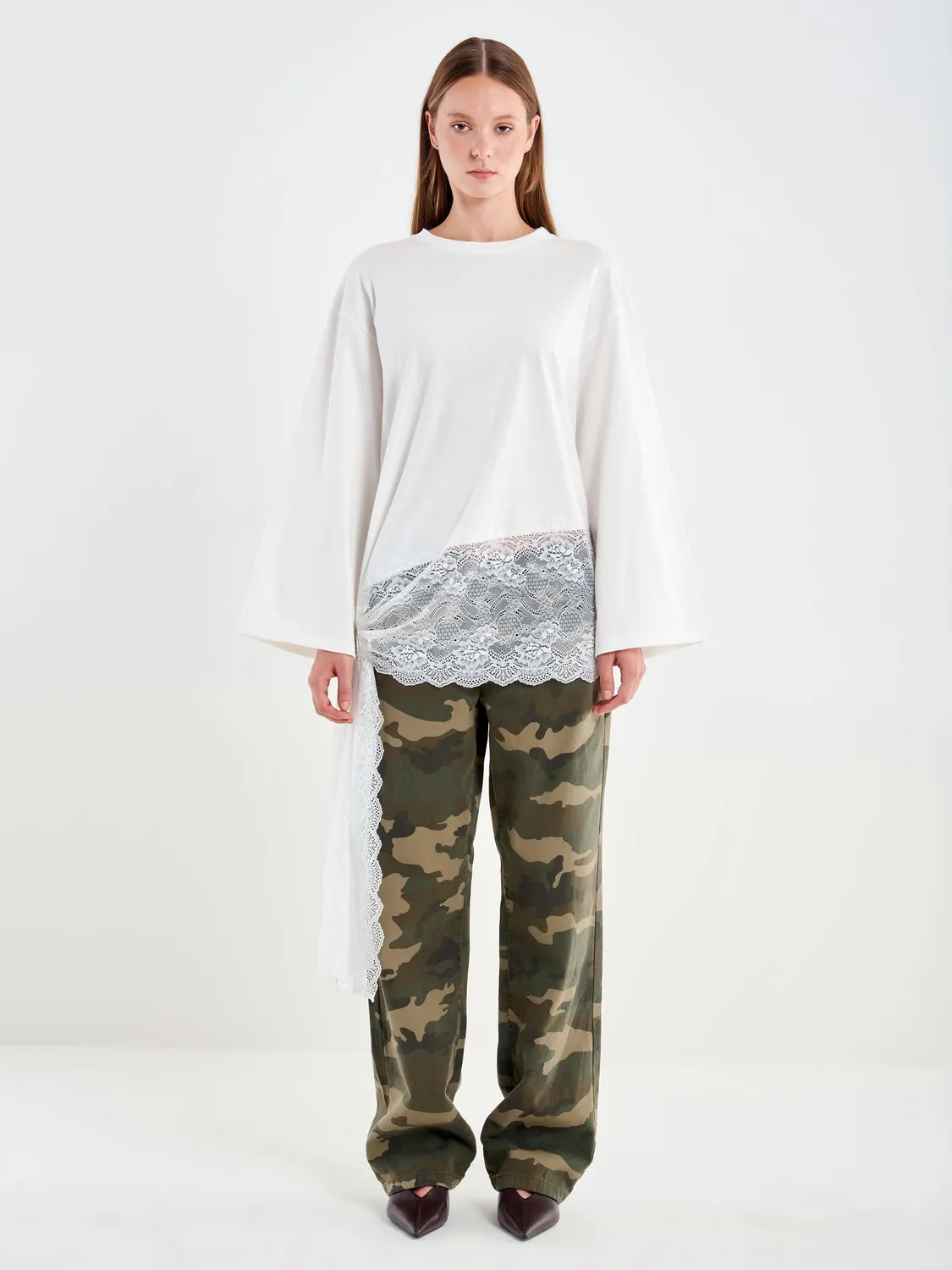 Vicolo Maglia Fondo con Pizzo maglia naturale unica