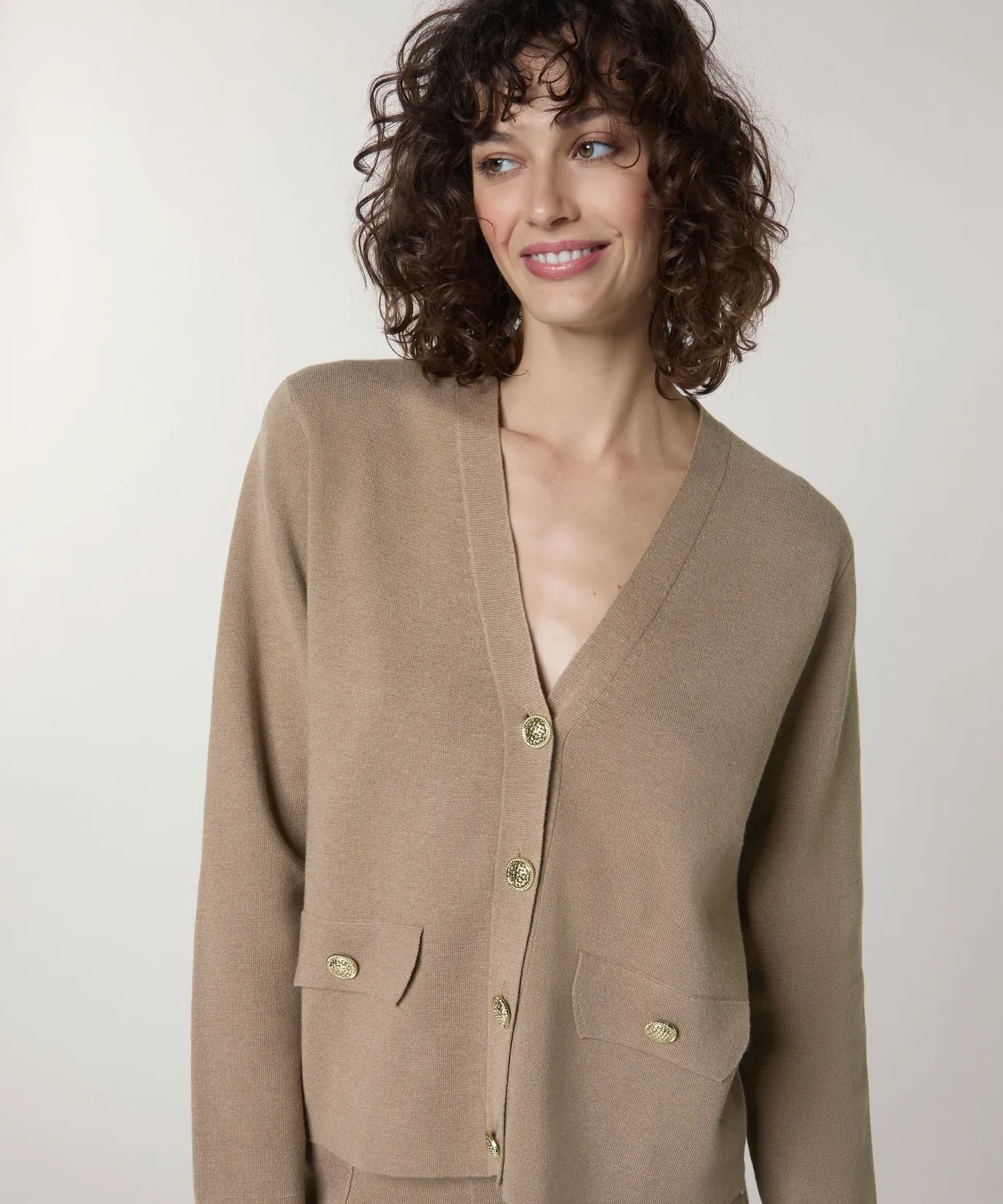 Rodier giacca corta maglia Milano marrone moka