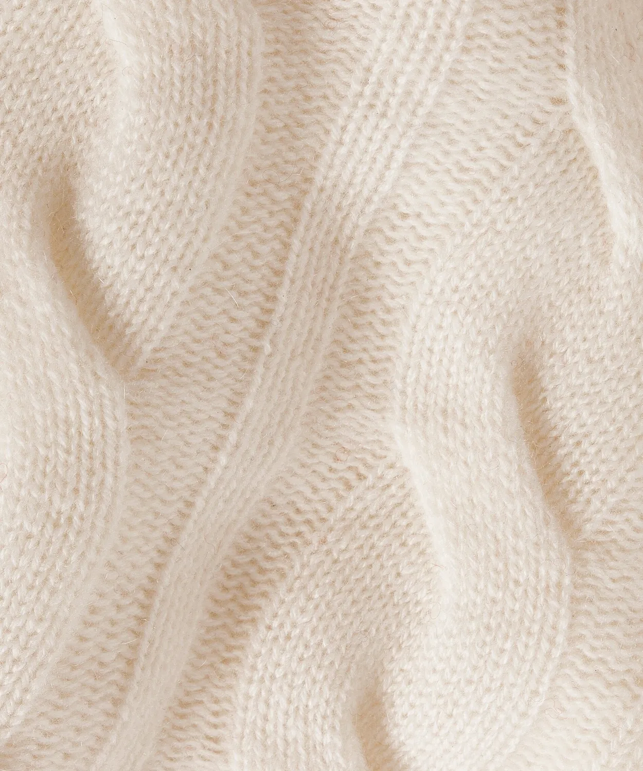 Rodier maglione corto cashmere trecce donna bianco ecru