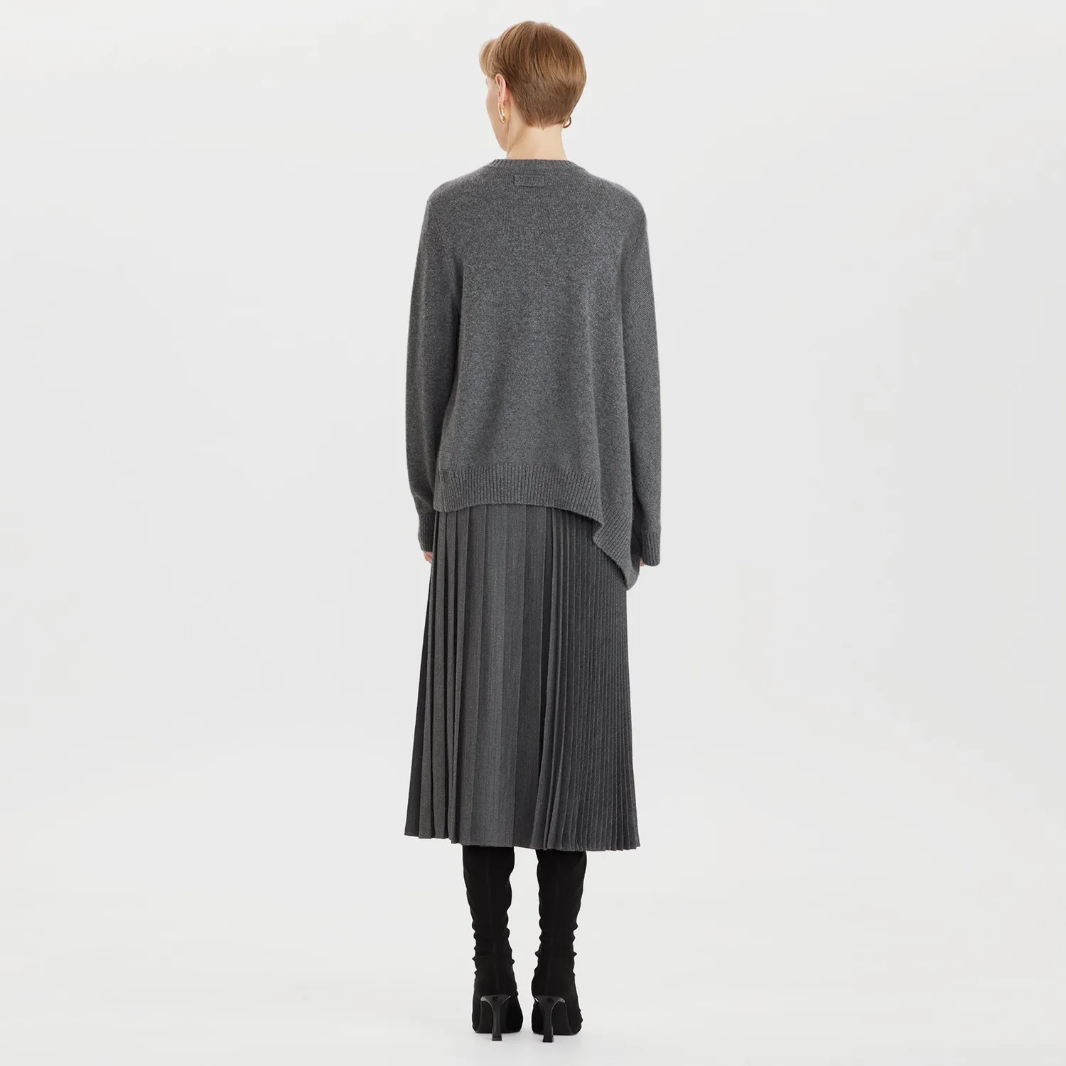 PORTS 1961 maglione girocollo cashmere grigio