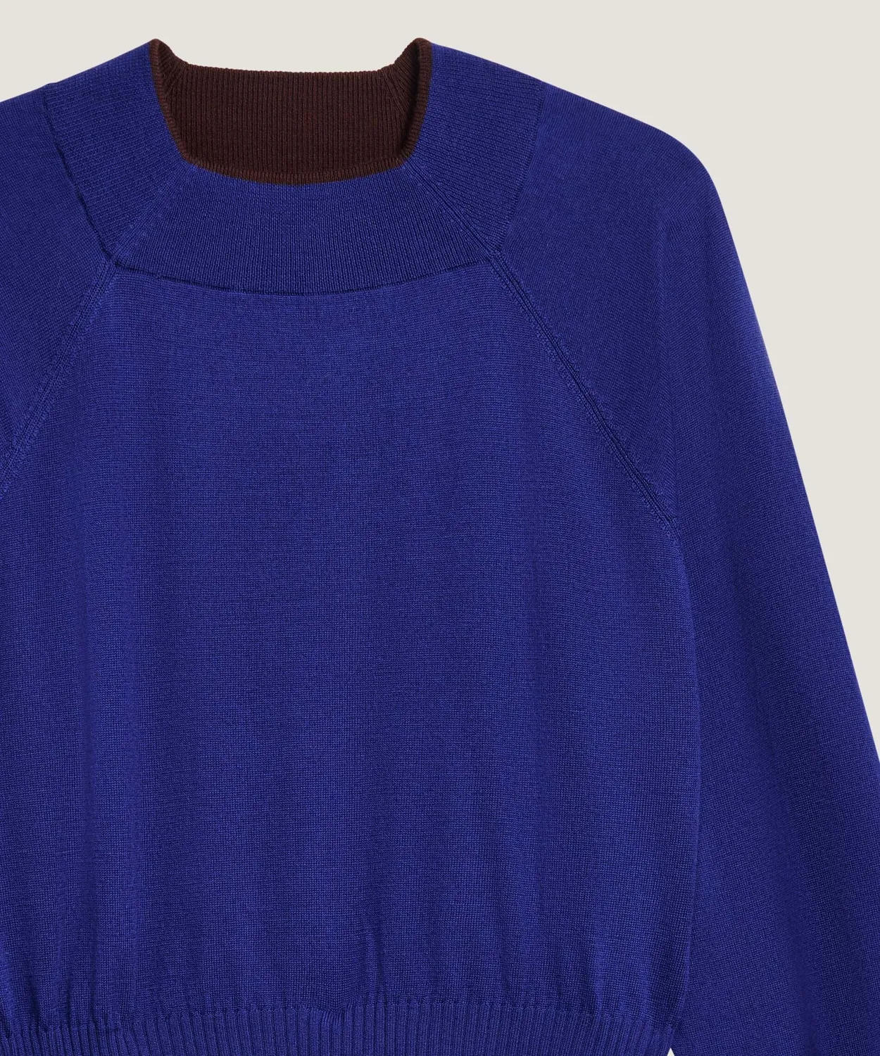 Rodier maglione girocollo merino blu oceano