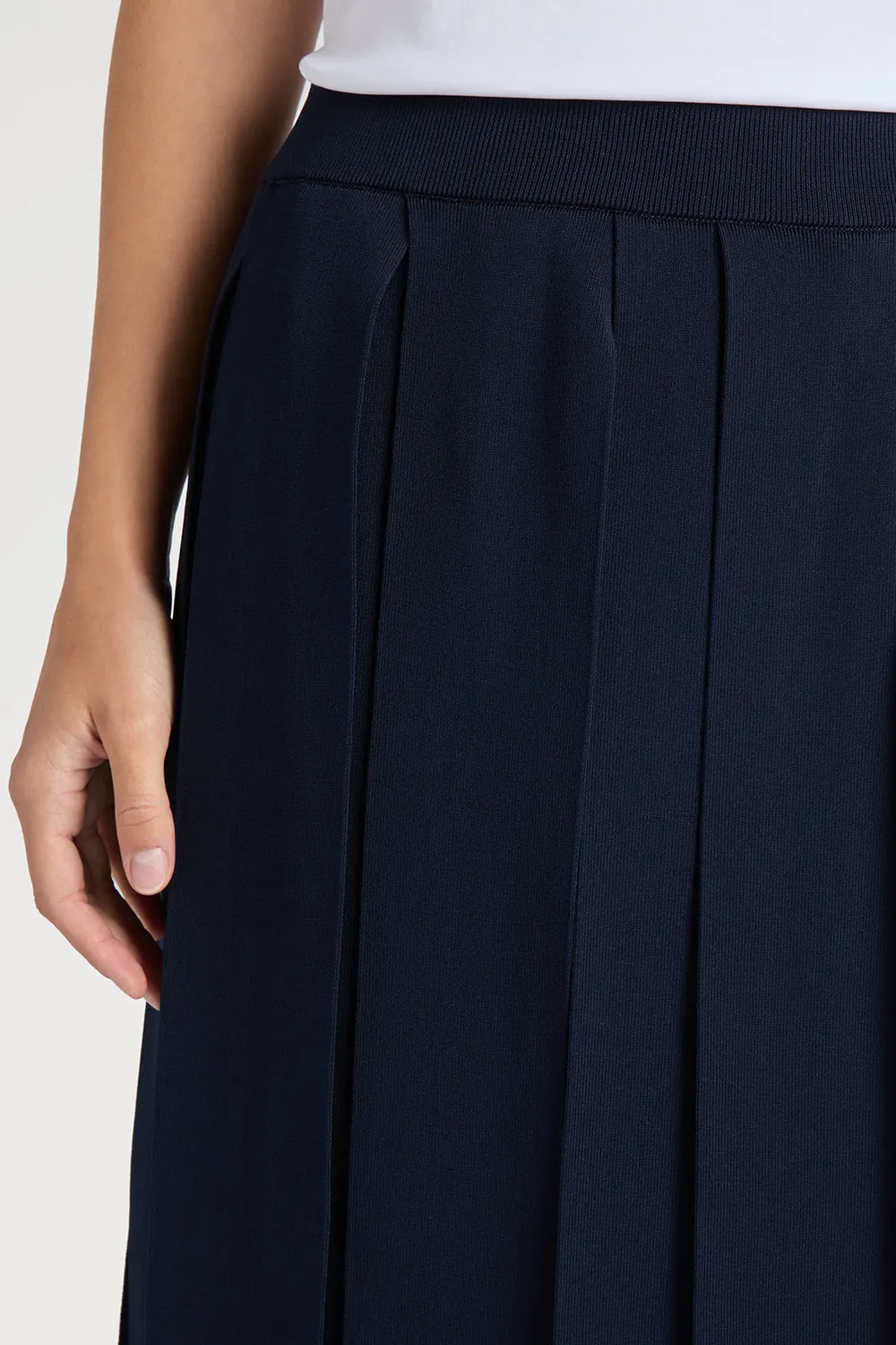 PORTS Navy Skirt Featuring Panel Details gonna navy S viscosa