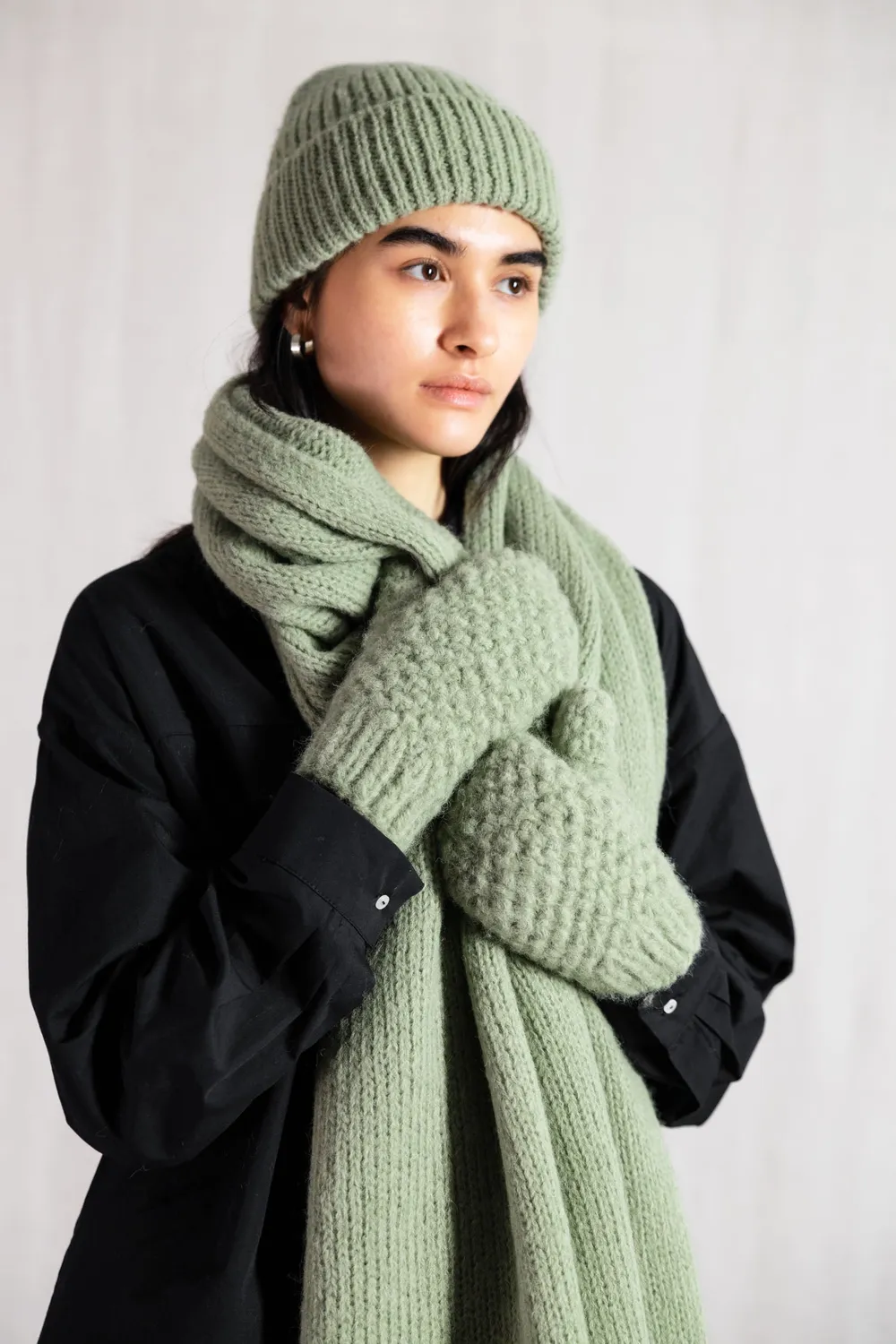 Jyoti Casma Mint muffole baby alpaca