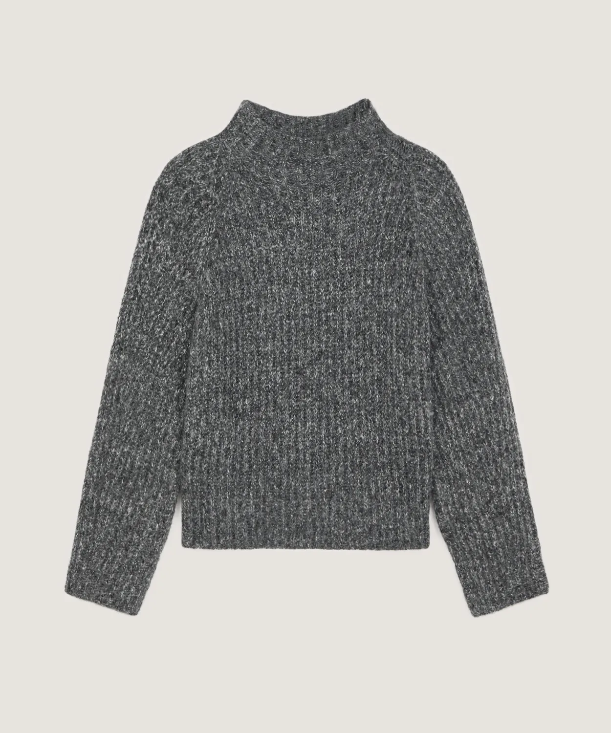 Rodier maglione oversize maglia grossa grigio chine