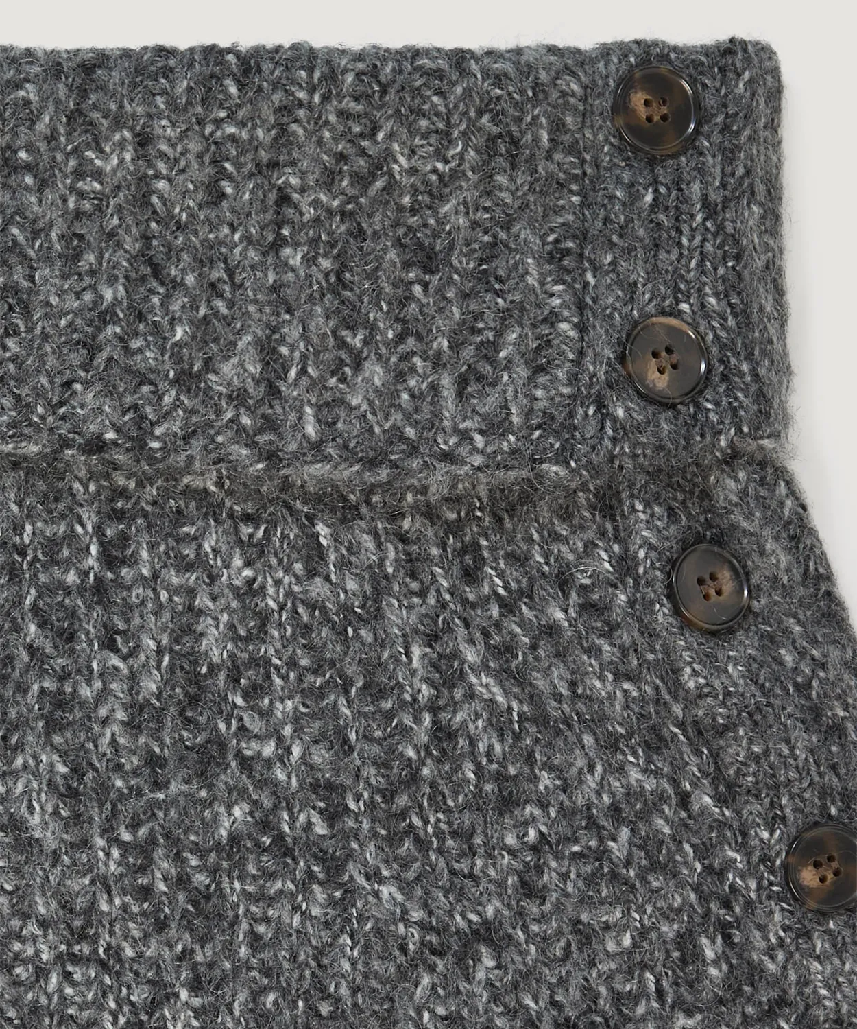 Rodier collo maglia grossa grigio erica
