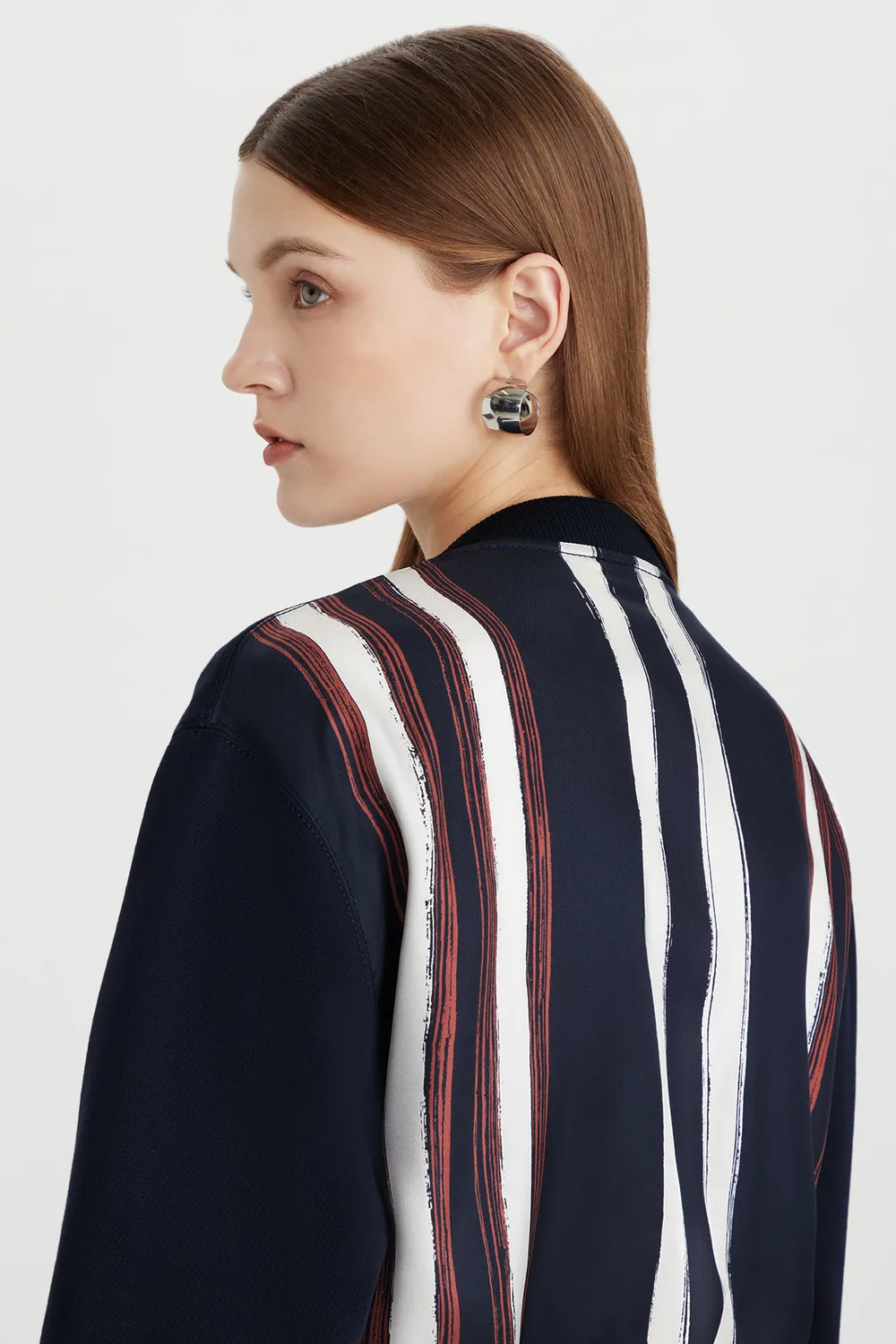 Ports 1961 felpa zip blu navy in cotone pesante