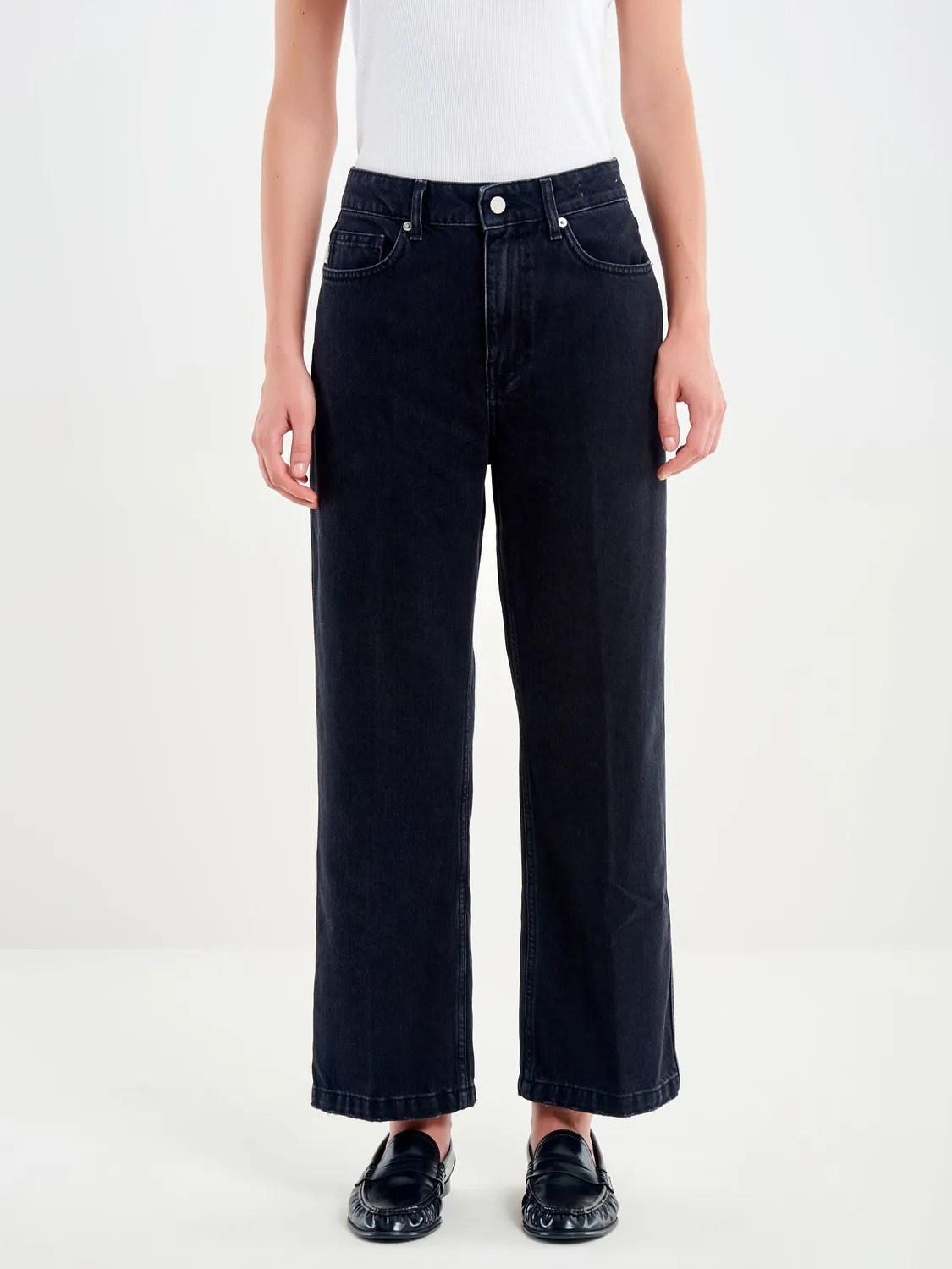 Vicolo Jeans Icon Kate jeans nero straight vita alta