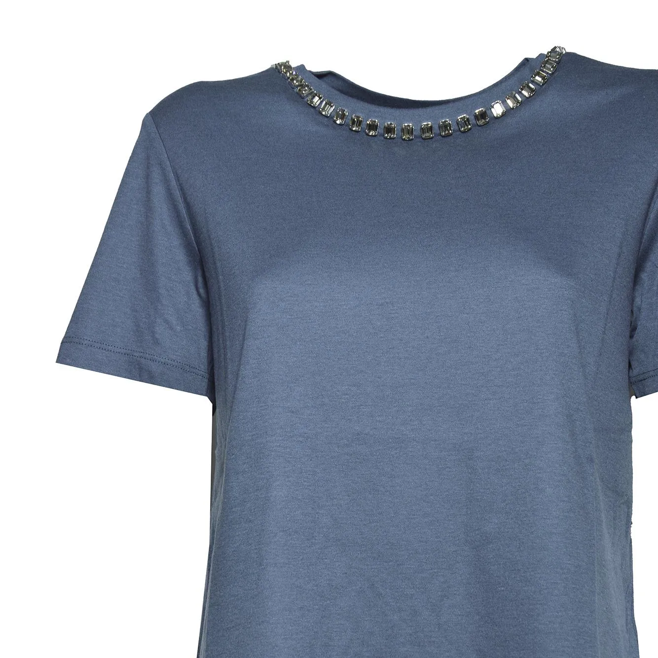 S Max Mara Bingo 2619971013600 t-shirt donna blu marine modal