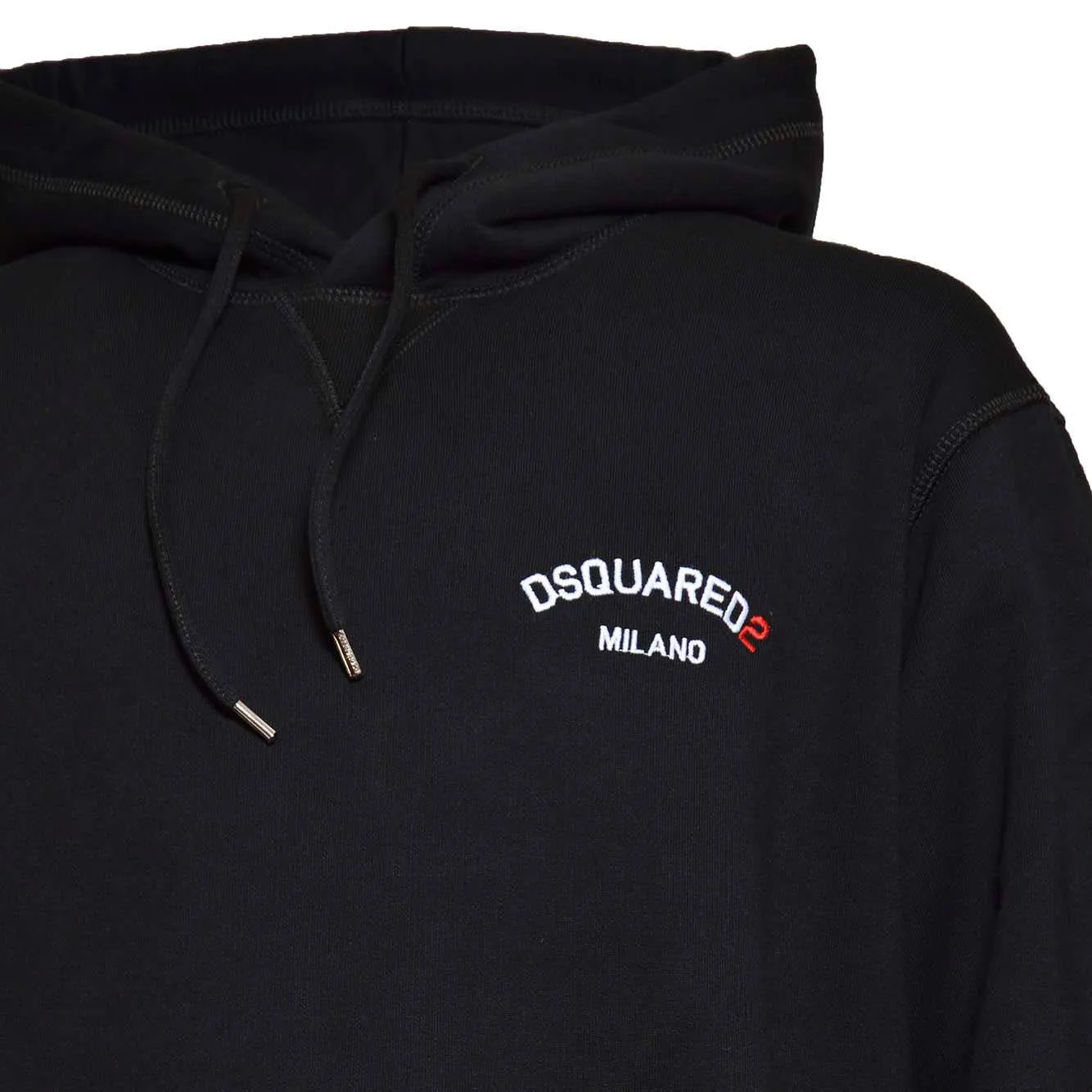 Dsquared2 S74GU0830S25516 felpa uomo nera cappuccio cotone