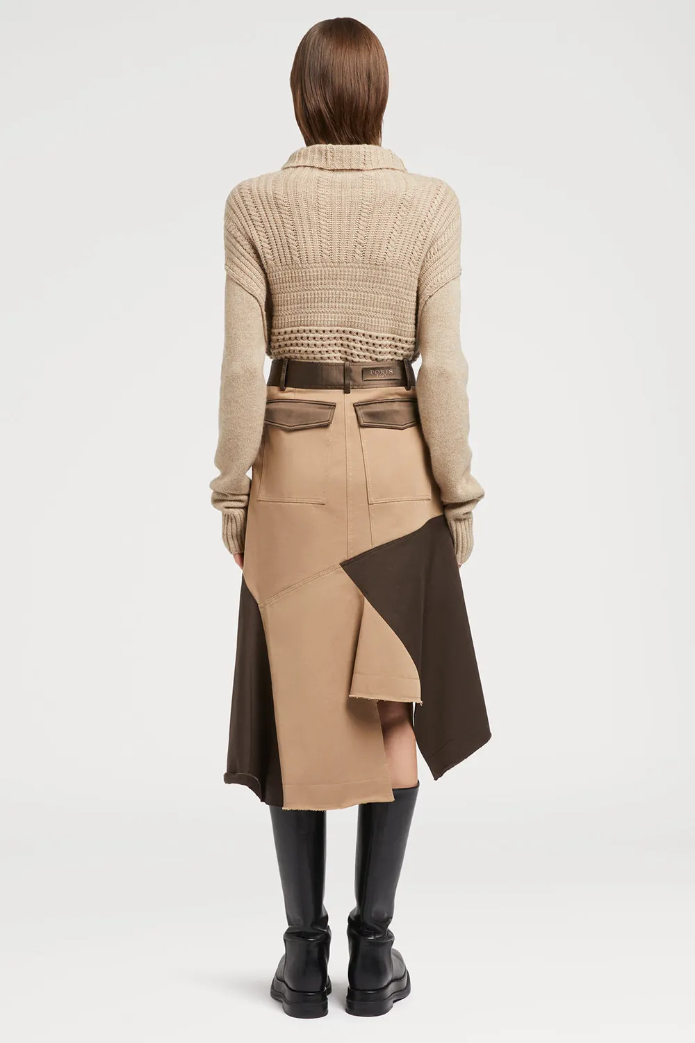 PORTS 1961 gonna cargo beige 548-Camel patchwork