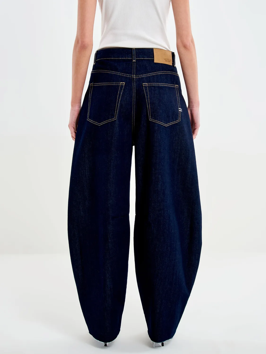 Vicolo Jeans Delia Barrel denim rinse blu taglie XS-L
