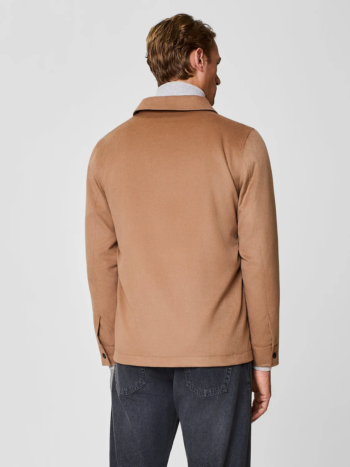 Paul Taylor camicia overshirt rust velluto lana fodera