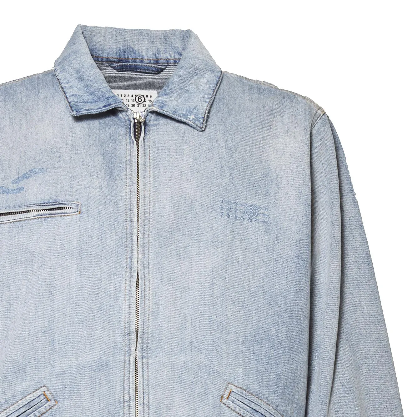 MM6 Maison Margiela SH0AM0082 M30055 Giubbotto Jeans Blu Cotone