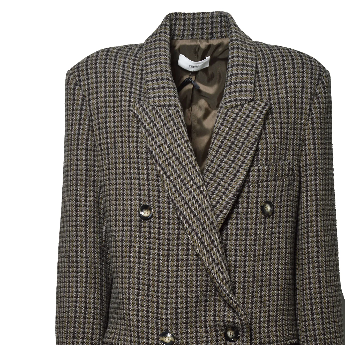 Solotre M1AC0024 cappotto check multicolour