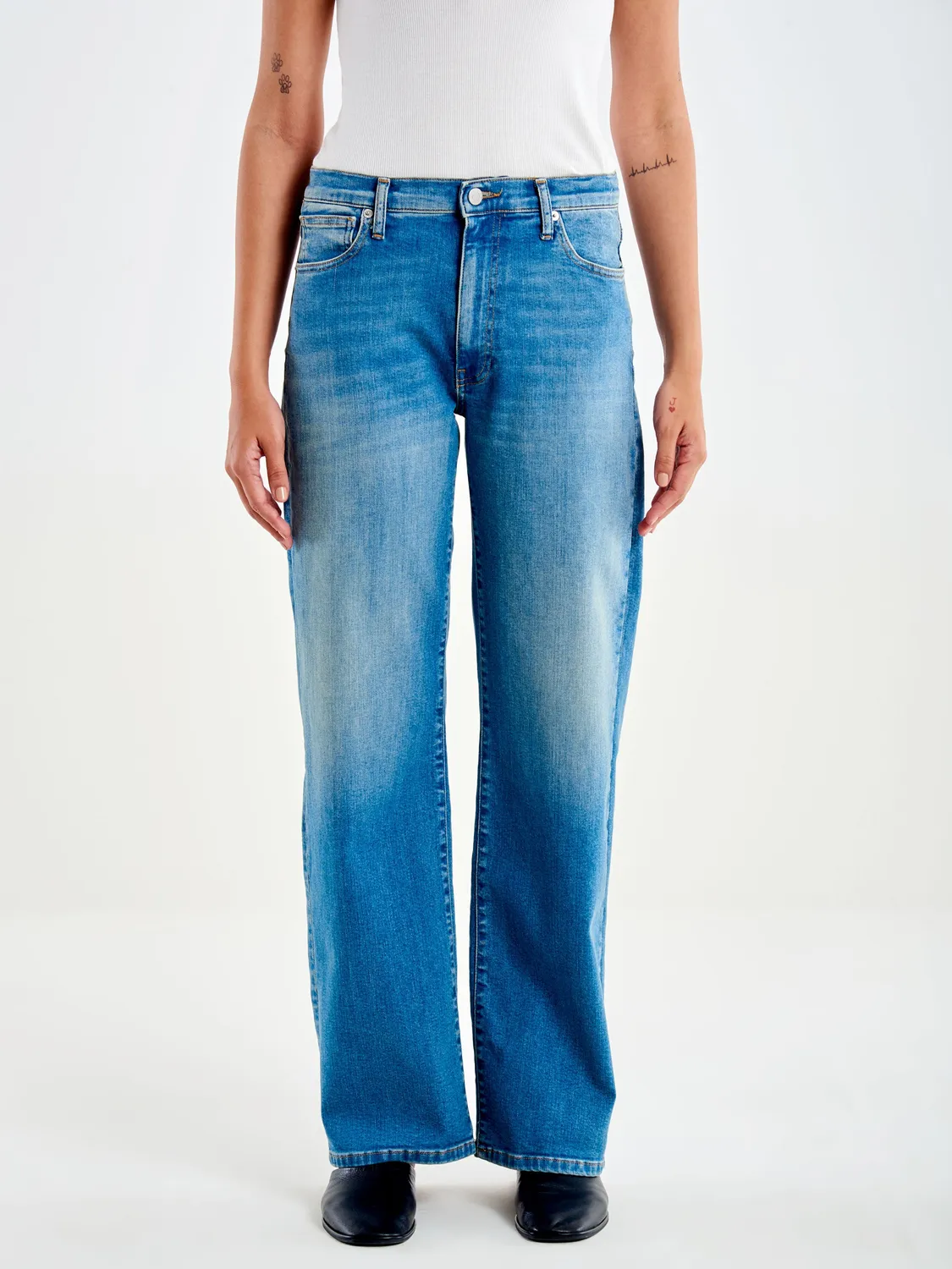 Vicolo Nina jeans straight blu vita media XS S M L denim