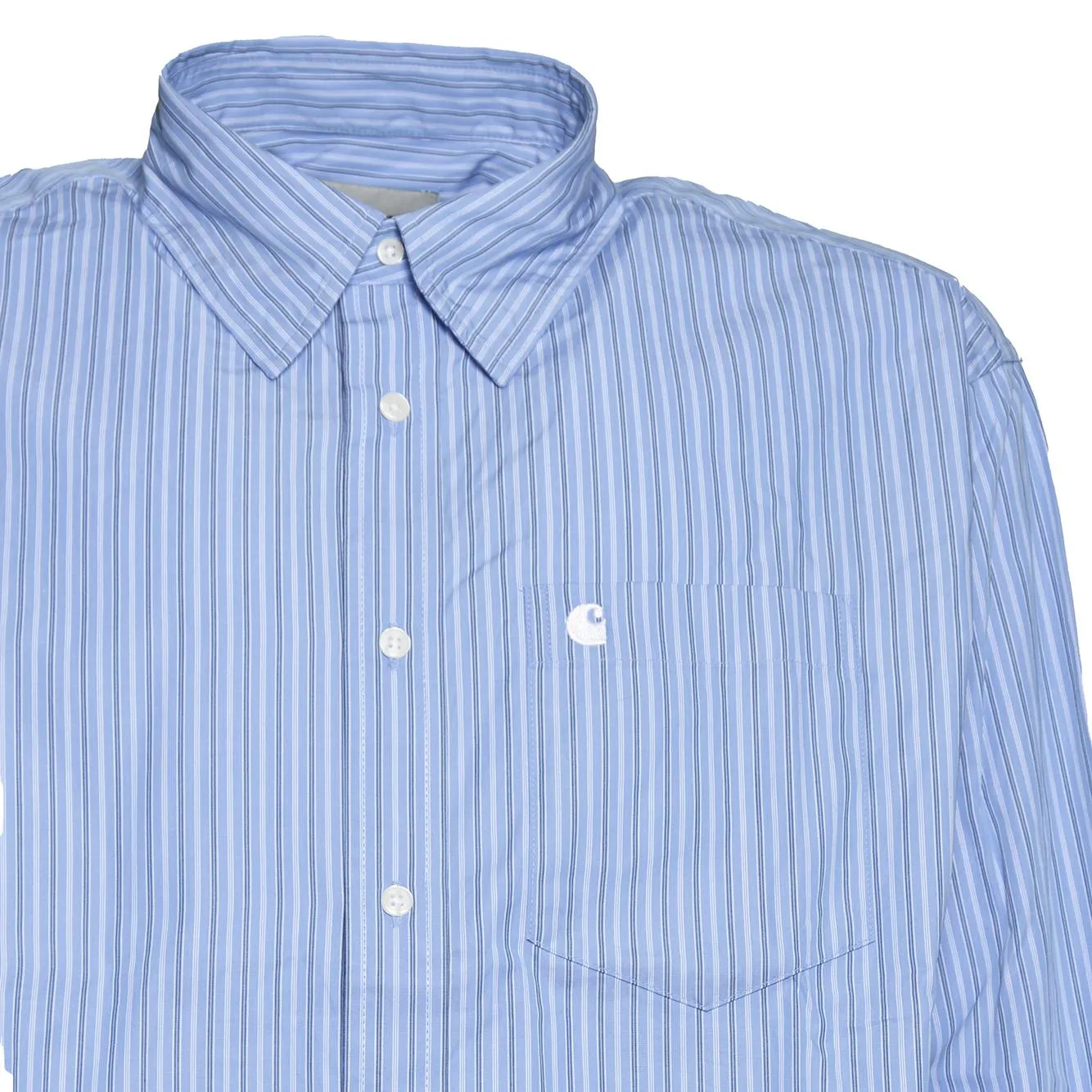 Carhartt WIP I036805 Keene camicia azzurra cotone
