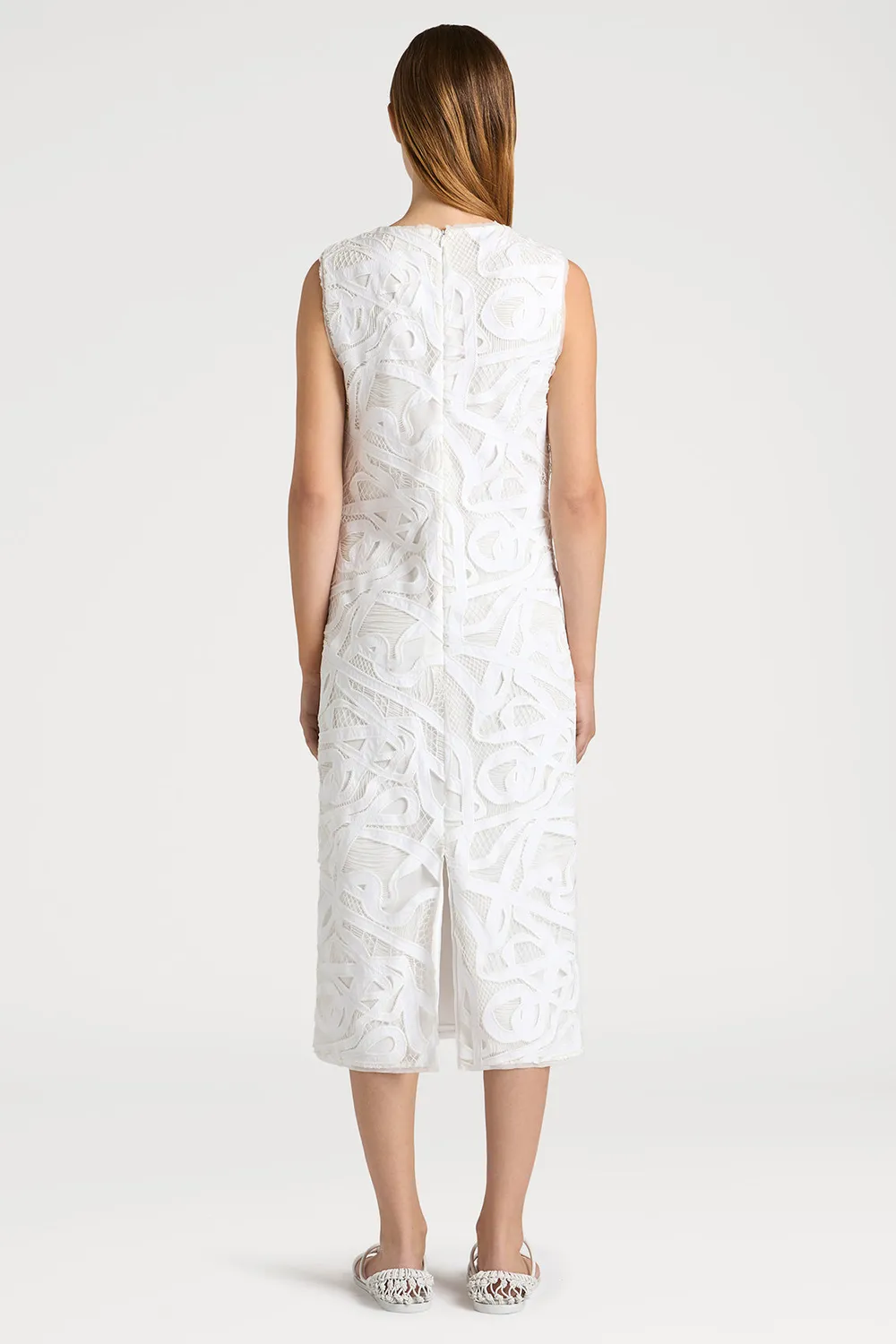 Ports 1961 Weaving Lace abito bianco pizzo estivo