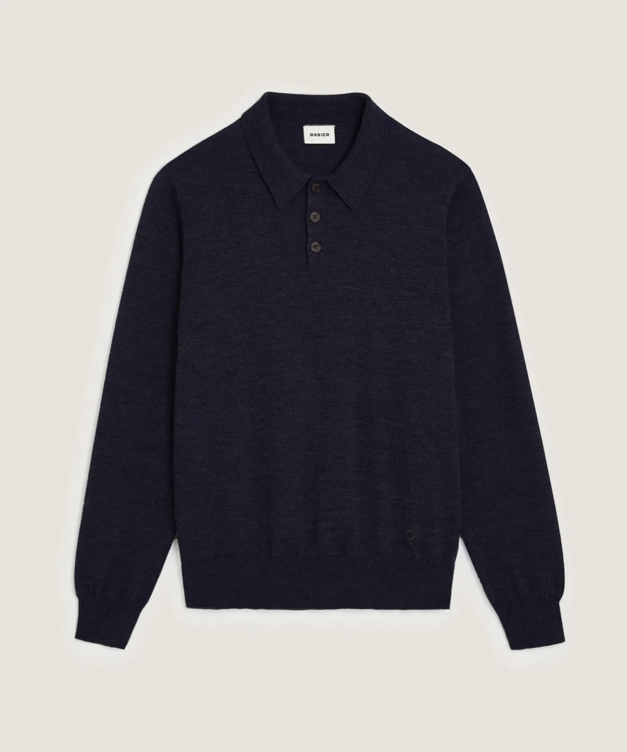 Rodier Polo Lana Merino Maglione Blu Notte