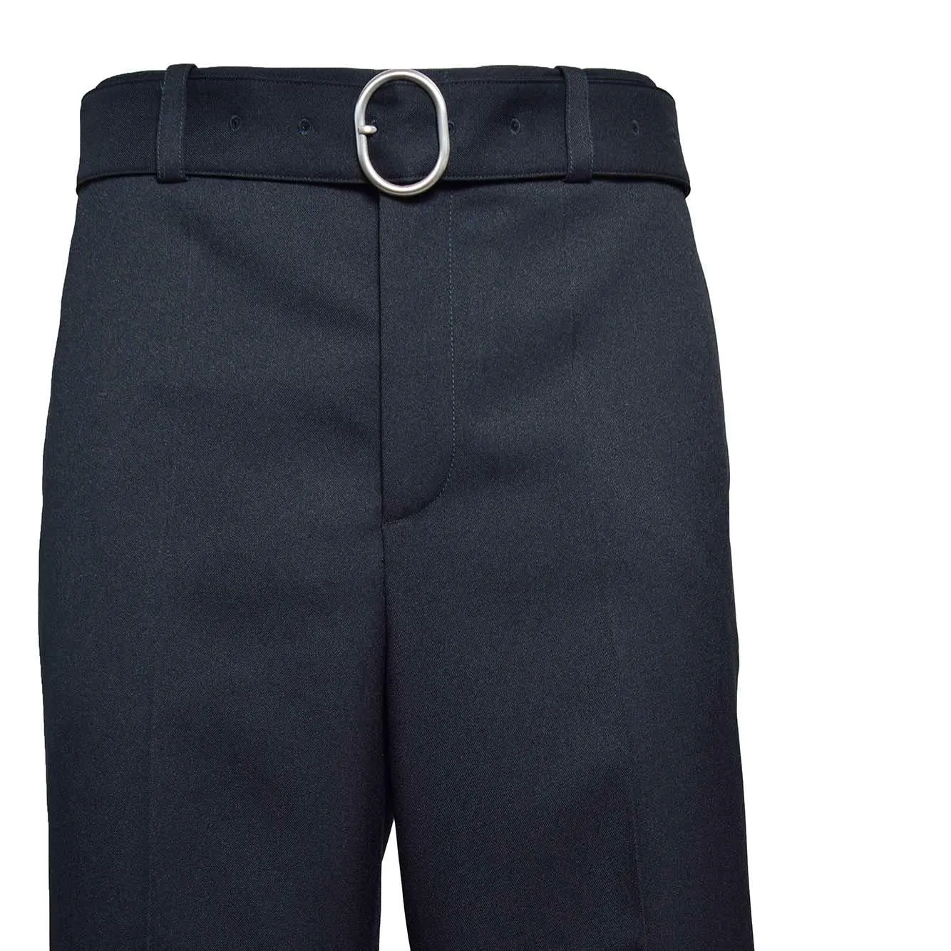 Jil Sander J22KA0230J70001 pantalone gabardine blu notte 48