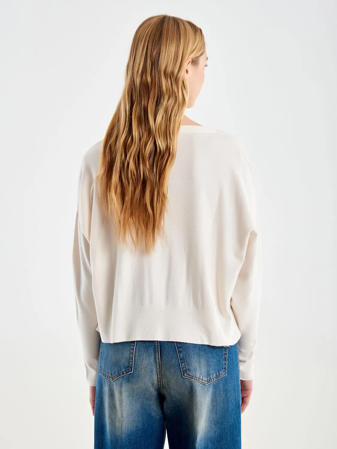 Vicolo Pull Boxy maglia naturale taglia unica