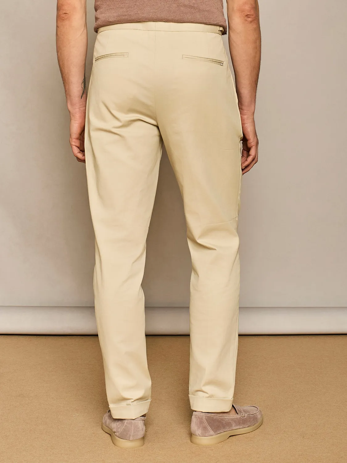 Paul Taylor pantalone cotone cintini burro