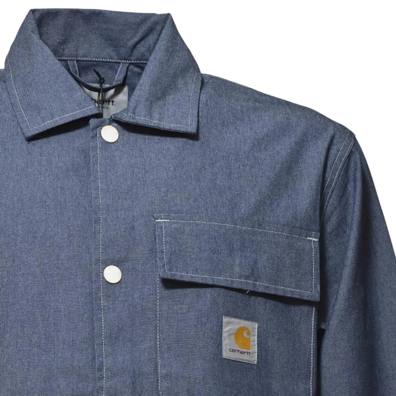 Carhartt WIP I034526 Blake giacca chambray azzurra XL