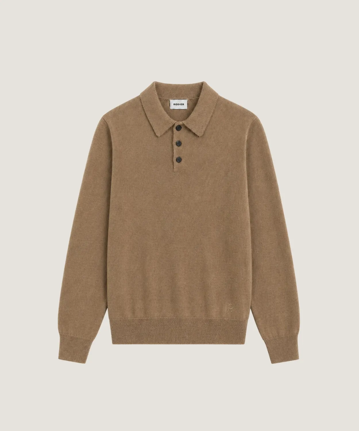 Rodier Polo Lana Merino Cammello Uomo