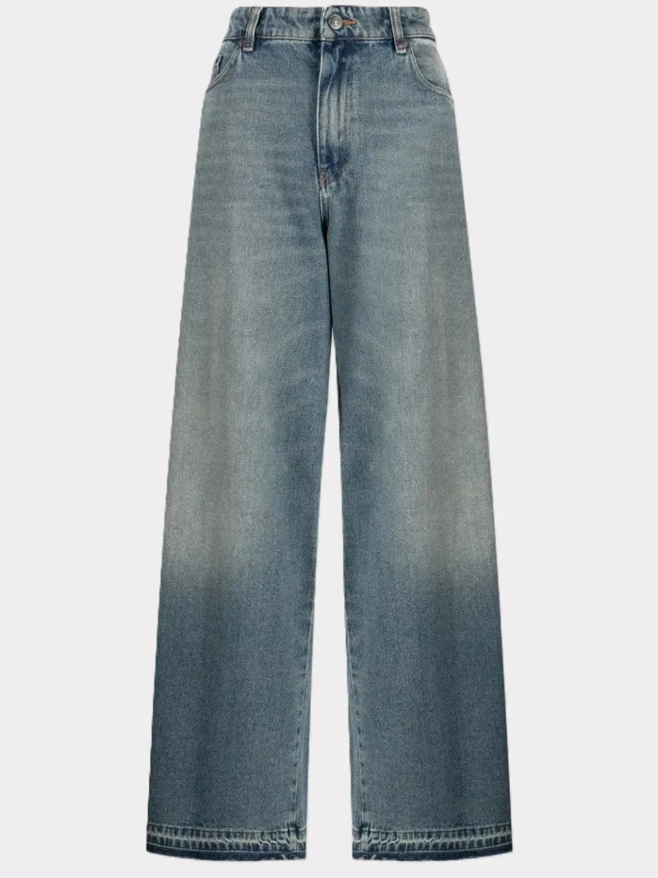 Ports Mid-Rise Wide-Leg Jeans Blu Denim