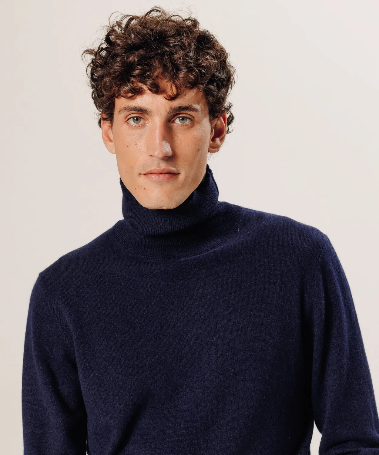 Rodier Maglione dolcevita cashmere maglione blu navy XXL