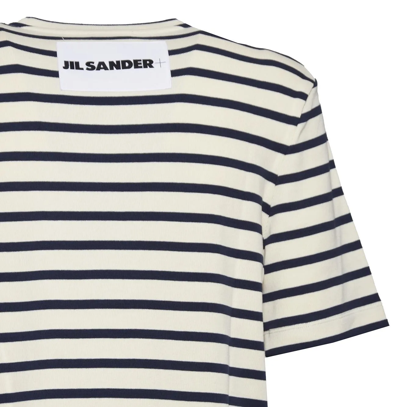 Jil Sander J47GC0109J46497 t-shirt righe bianco blu cotone