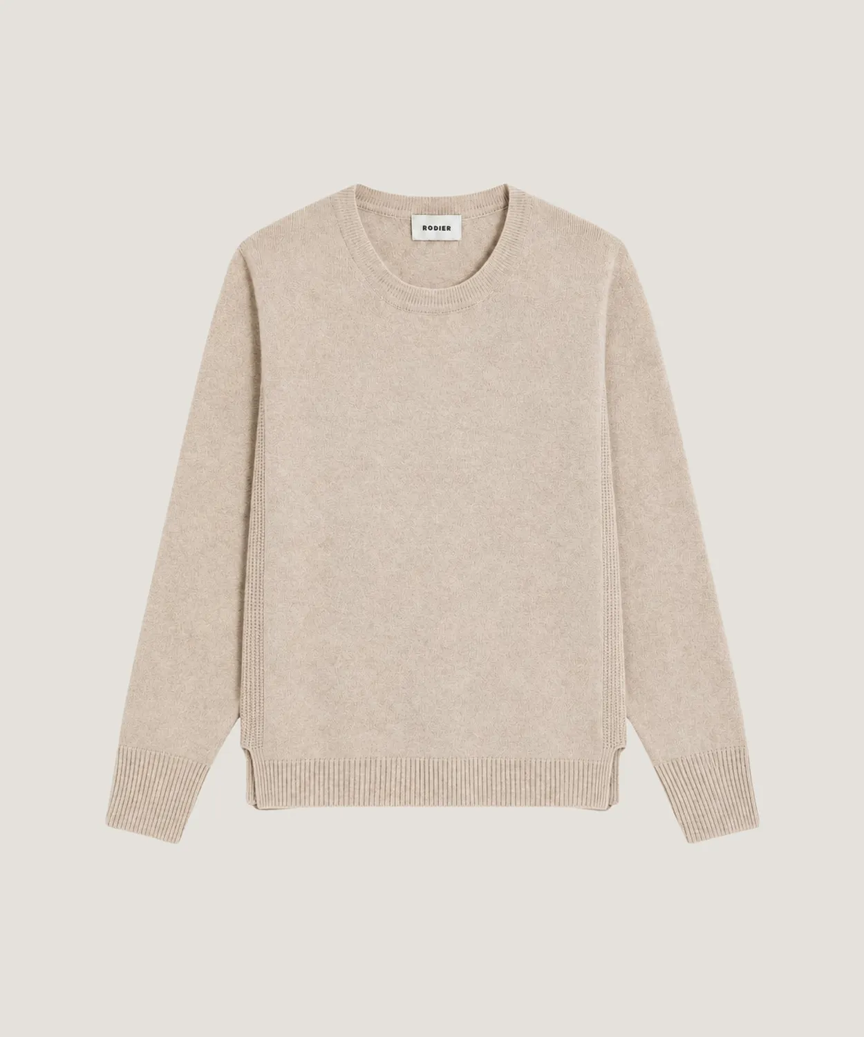 Rodier Maglione Girocollo Donna Cashmere Beige