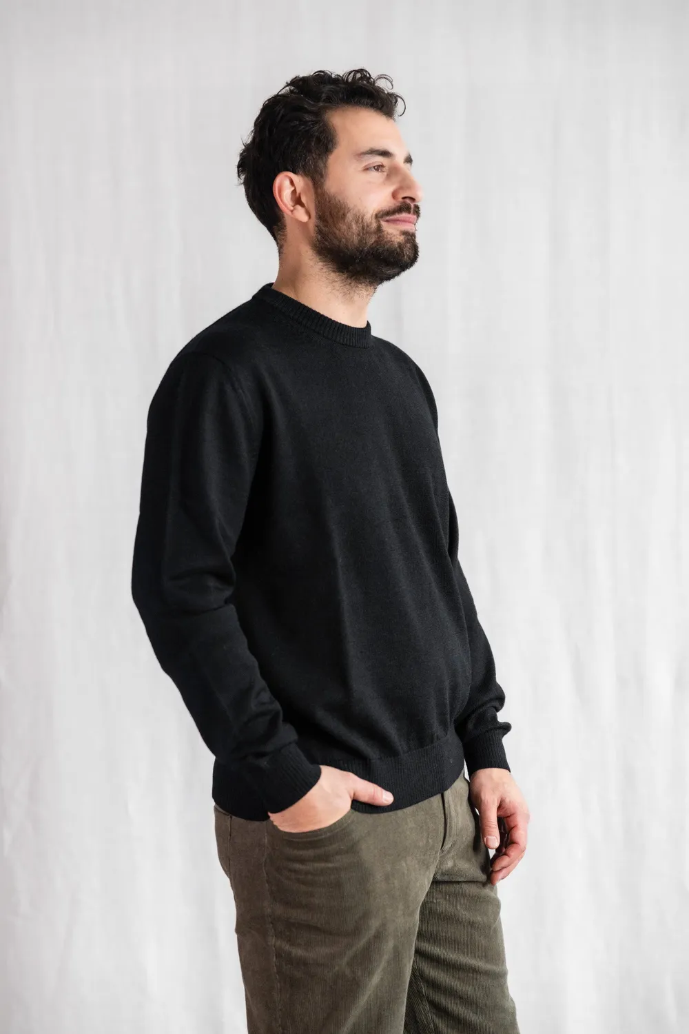 Jyoti Sathee maglione baby alpaca nero