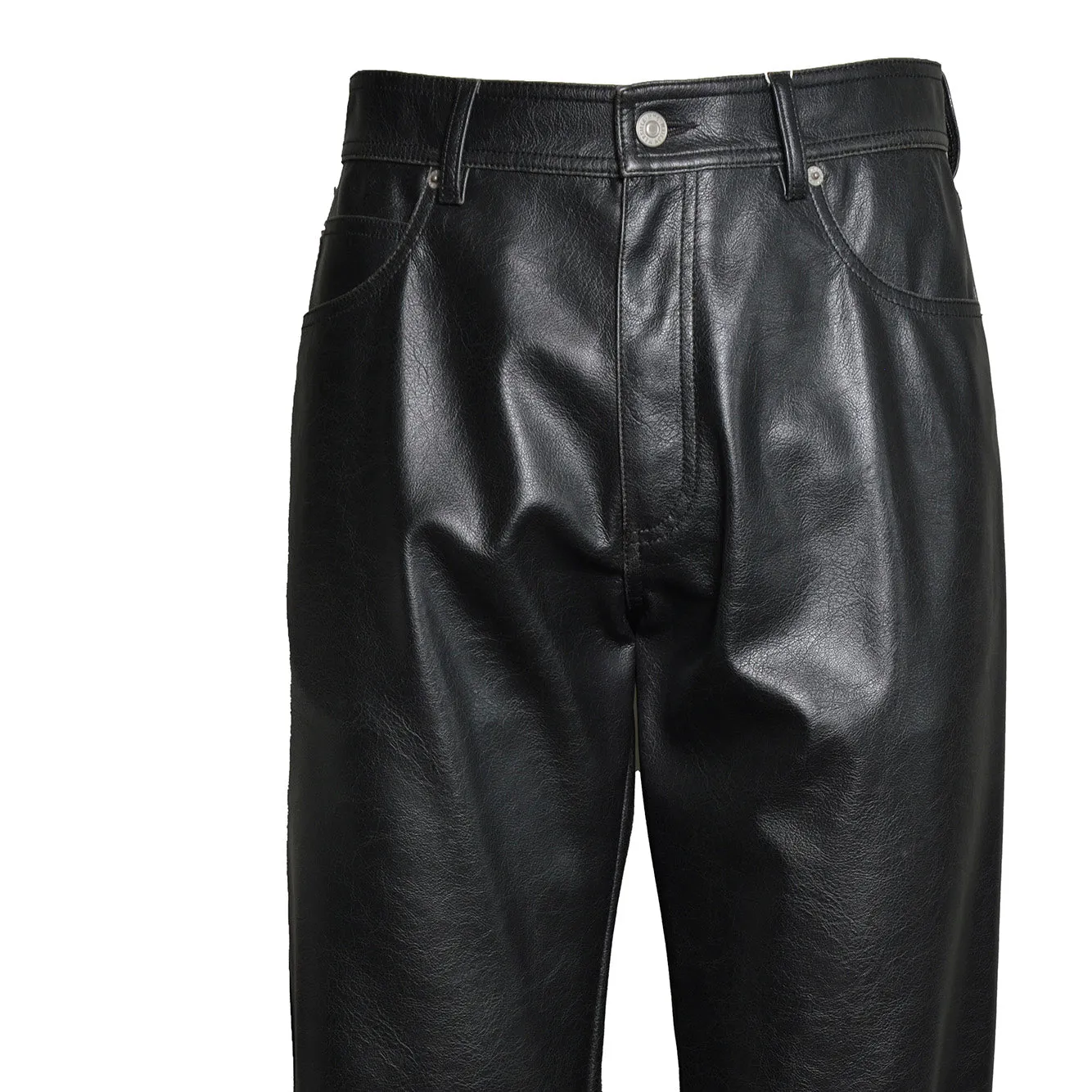 MM6 Maison Margiela SH0LA0046M35455 pantalone pelle nero