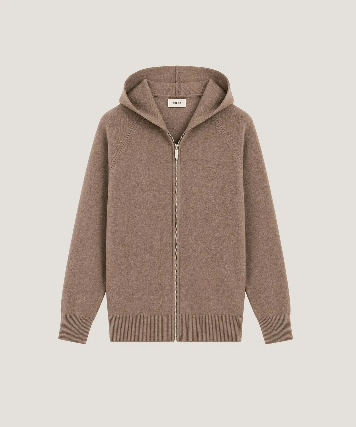 Rodier giacca cashmere cappuccio talpa donna zip