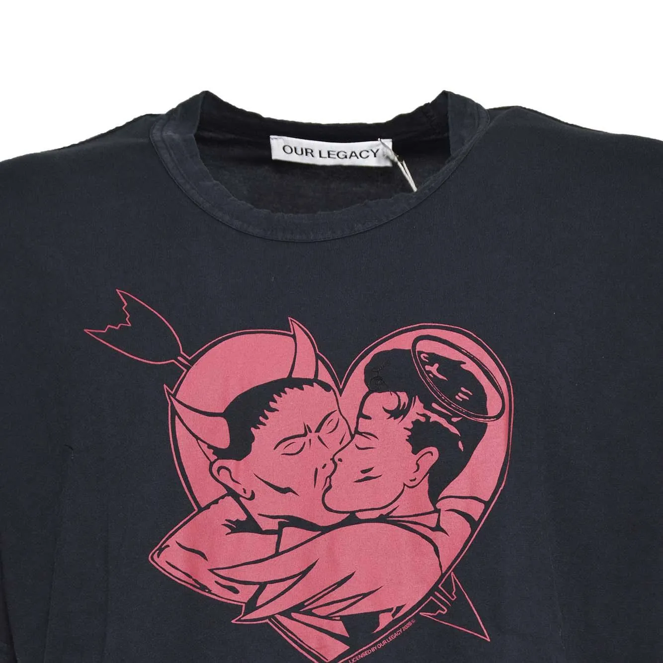 Our Legacy M2266LL t-shirt nera stampa 48