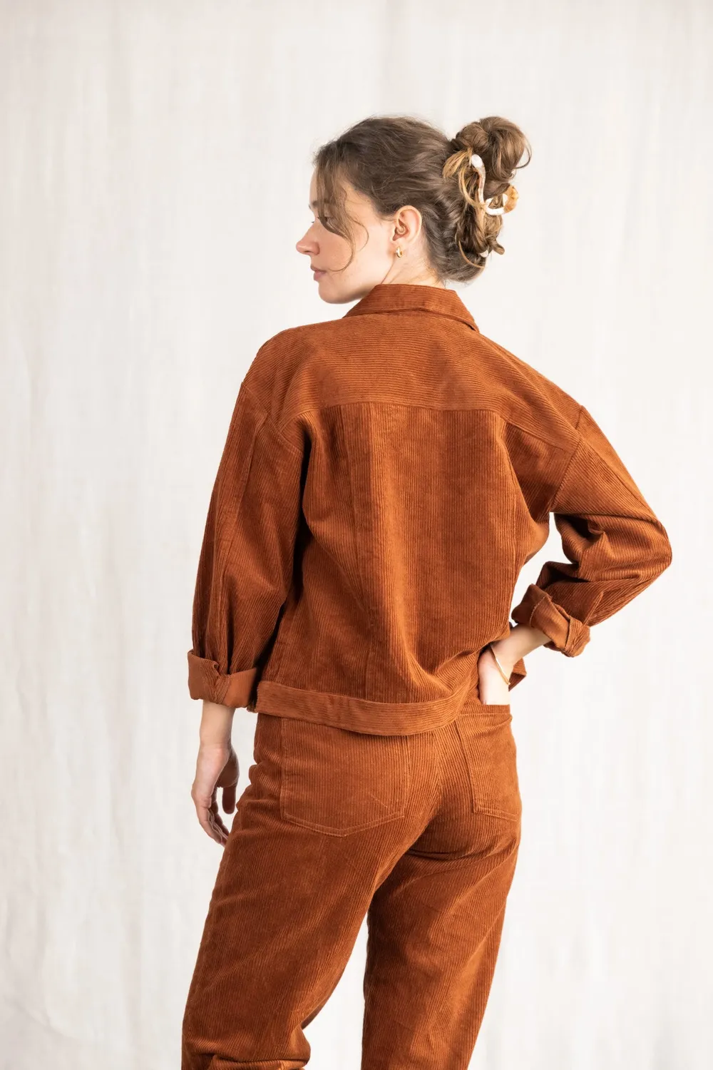 Jyoti Nariyal Masala giacca velluto cotone boxy