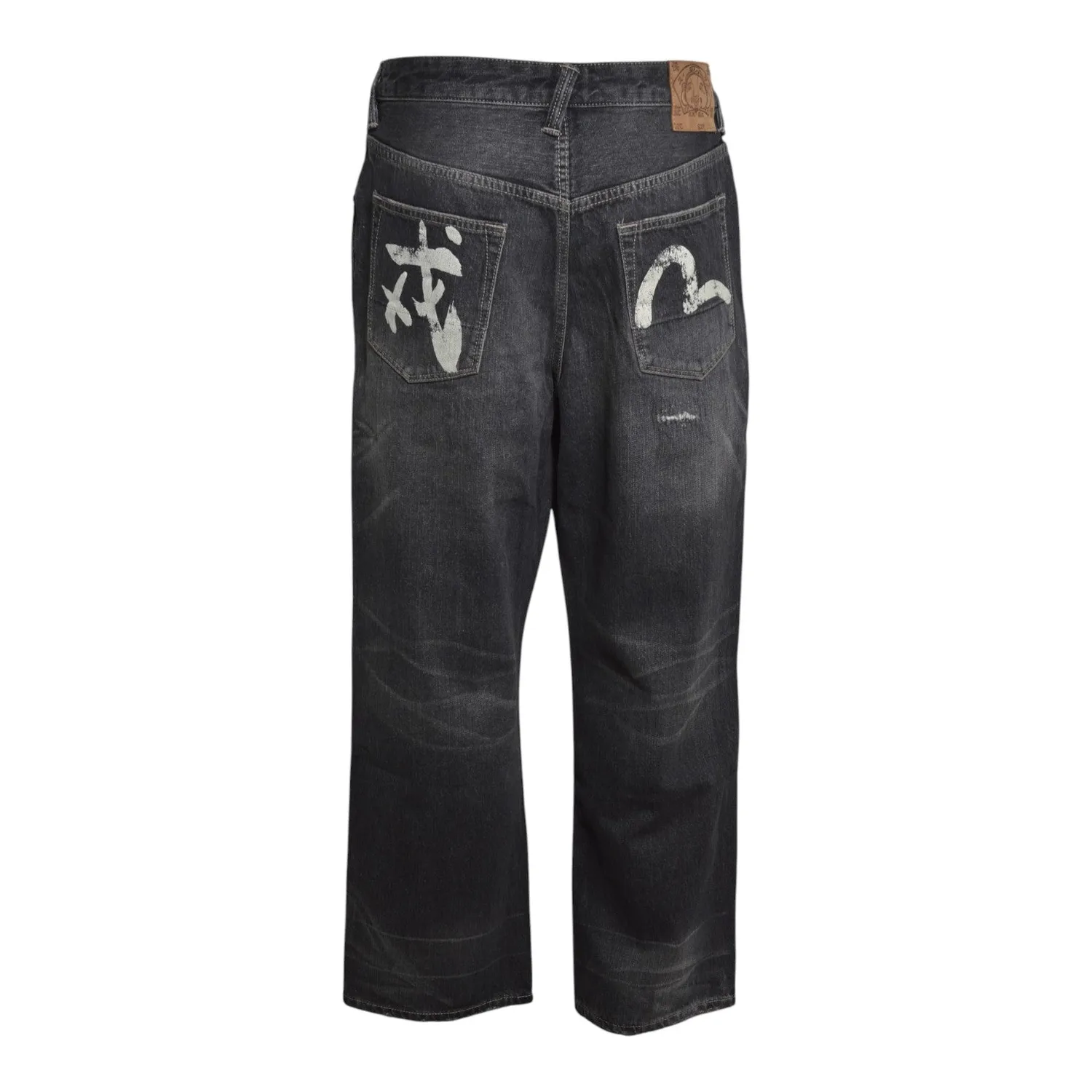Evisu 2EAEJM6JE6011 Jeans Uomo Nero Distressed