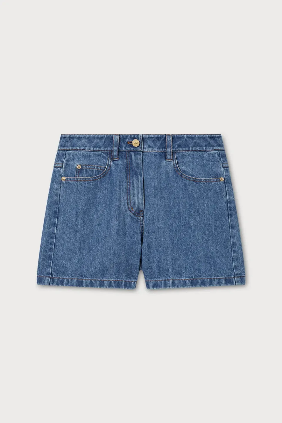 PORTS 1961 shorts denim indaco vita alta classici